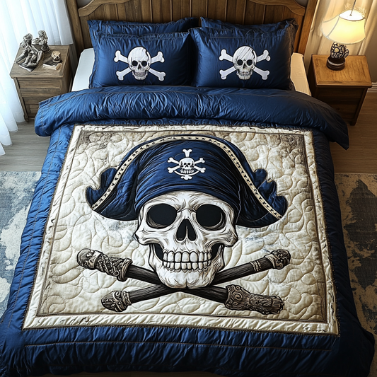 Pirate Fortune 3-Piece Quilted Bedding Set NCU0DK6236