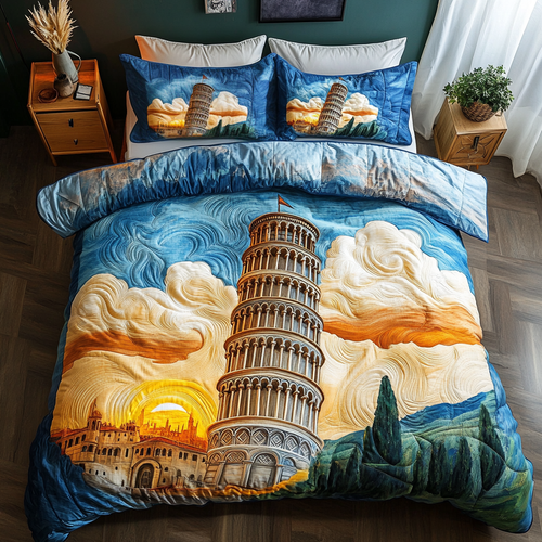 Pisa Icon 3-Piece Quilted Bedding Set NCU0DK7829