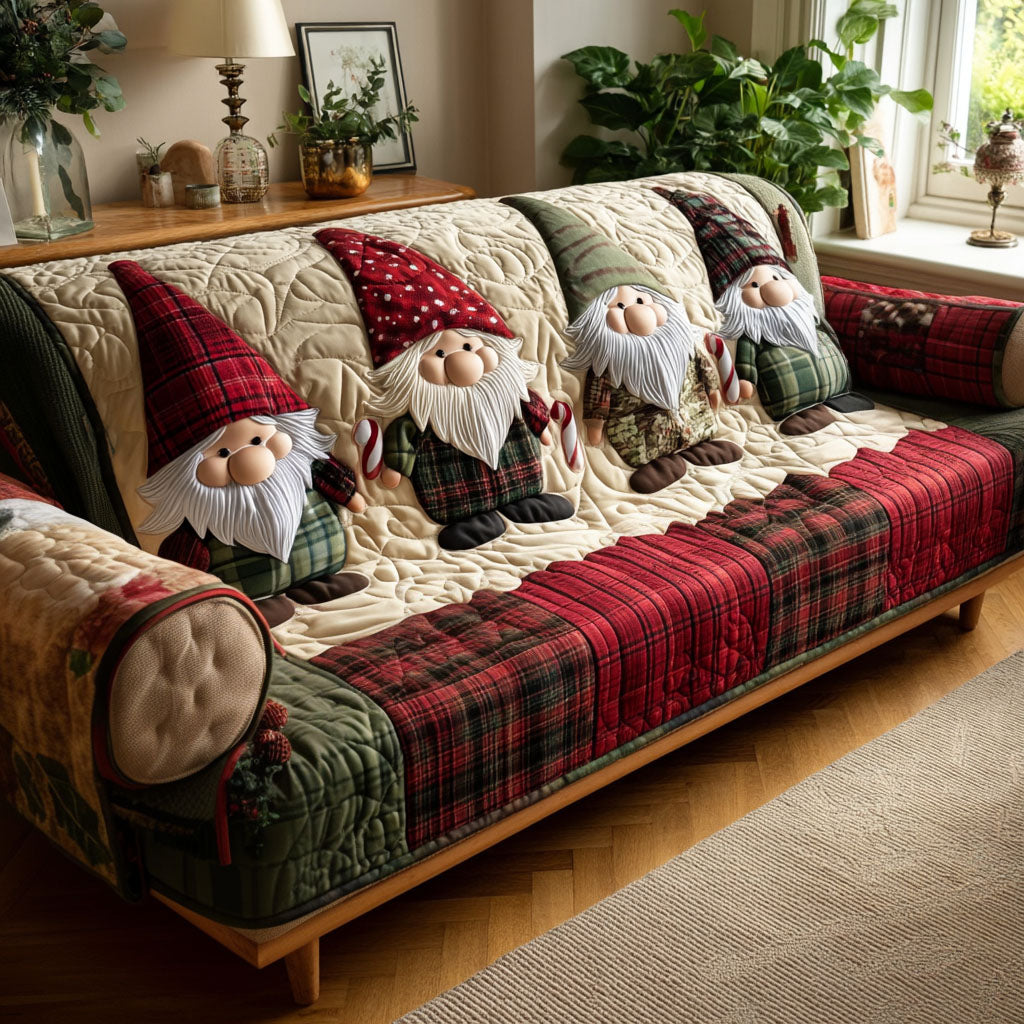 Plaid Beard Buddies Quilted Sofa Cover NCU0PT10478