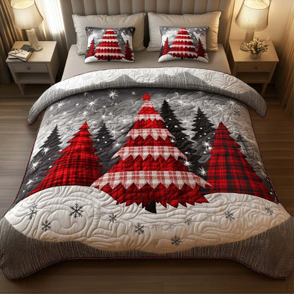 Plaid Bliss 3-Piece Quilted Bedding Set NCU0NT2427
