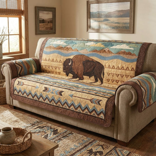 Plains Heritage Quilted Sofa Cover NCU0TV1612