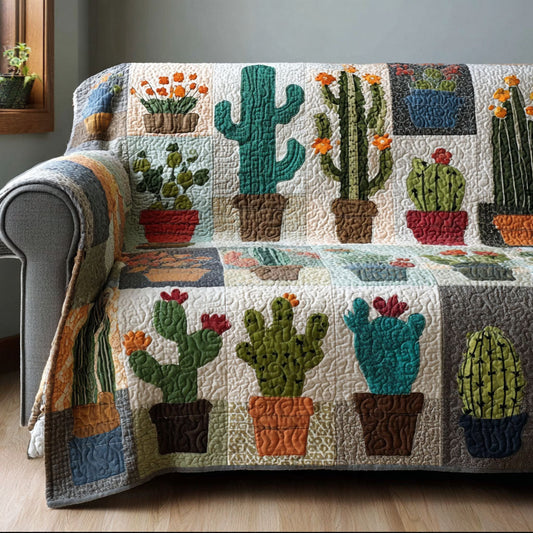 Plant Lover Quilted Sofa Cover NCU0NT12135