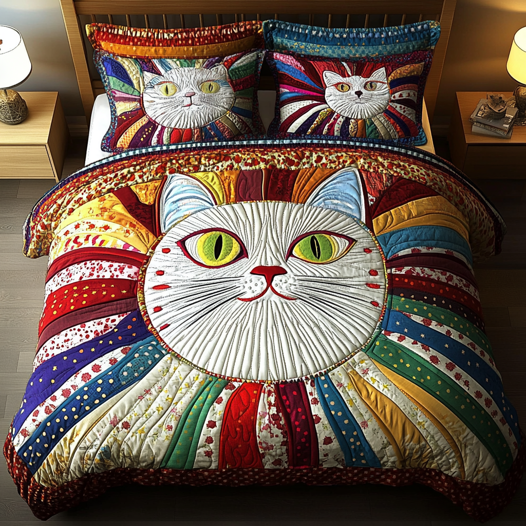 Playful Paws 3-Piece Quilted Bedding Set NCU0DK4689