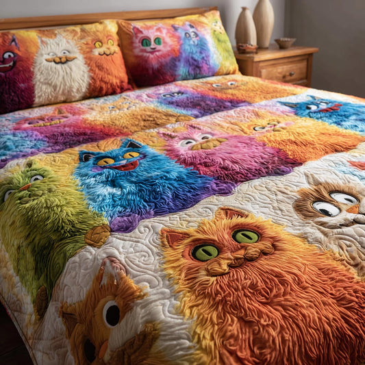 Playful Paws 3-Piece Quilted Bedding Set NCU0DV9108