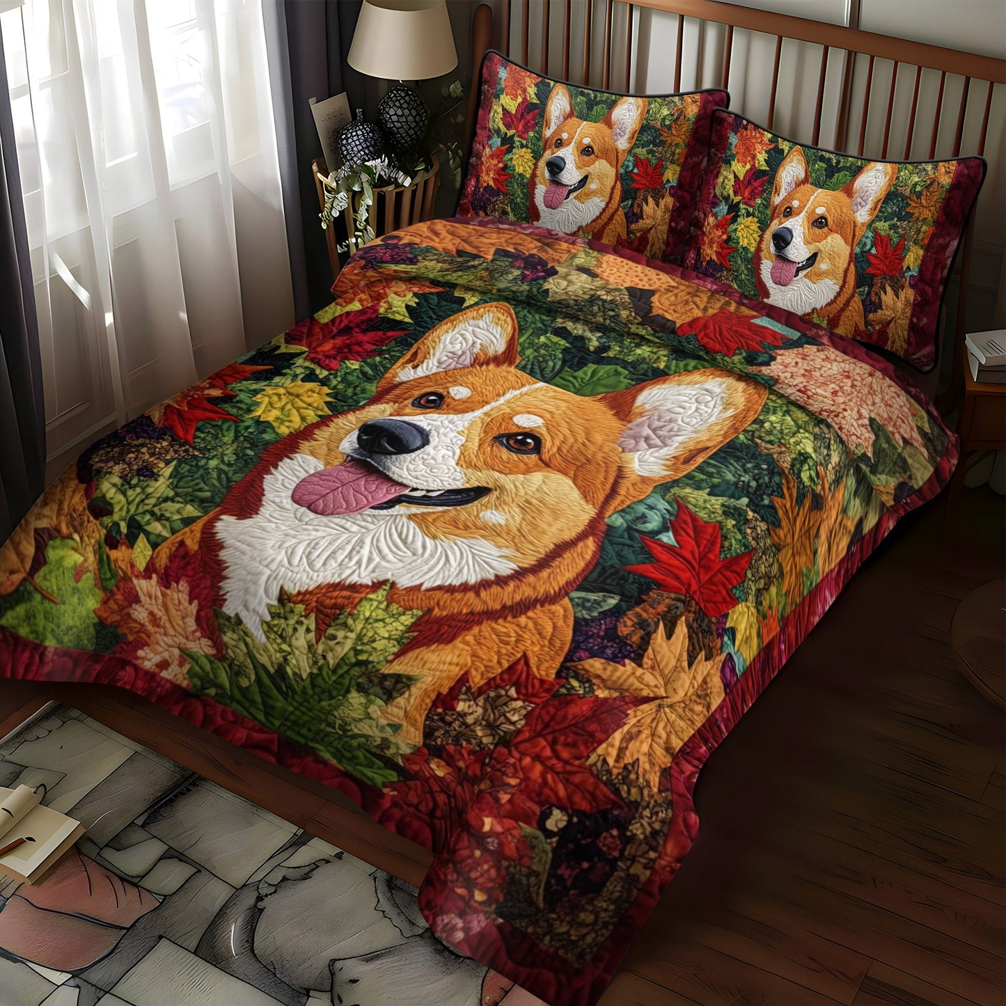 Playful Paws 3-Piece Quilted Bedding Set NCU0PT849