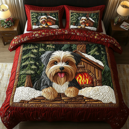 Playful Pup 3-Piece Quilted Bedding Set NCU0DV5608