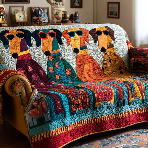 Playful Pups Quilted Sofa Cover NCU0DK11875