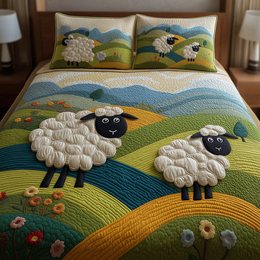 Playful Sheep Quilted Bedding Set NCU0TH3055