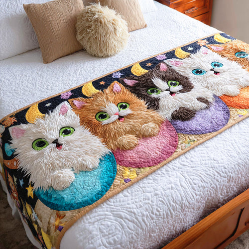 Playful Whiskers Quilted Bed Runner NCU0TD1149