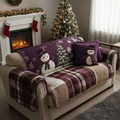 Plum Joy Festive Nights Quilted Sofa Cover NCU0PT10365