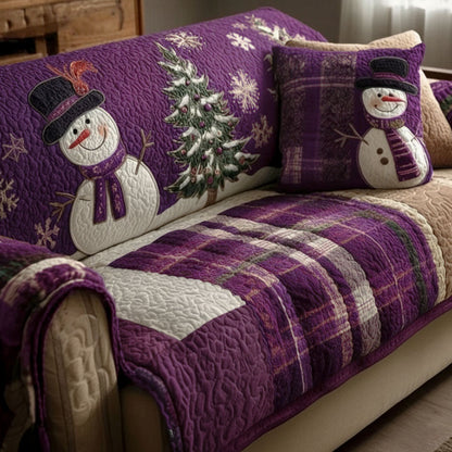 Plum Joy Festive Nights Quilted Sofa Cover NCU0PT10365