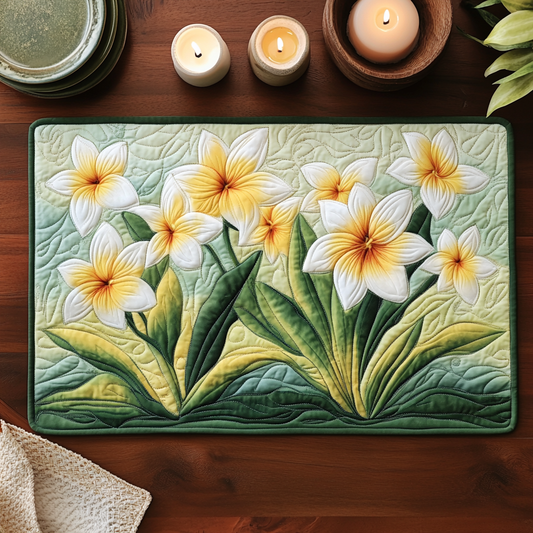 Plumeria Blooms Quilted Placemat NCU0VL1901
