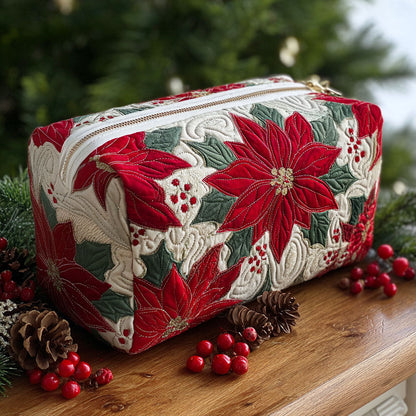 Poinsettia Quilted Makeup Bag NCU0PT9272
