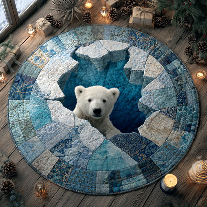Polar Bear Frozen Haven Quilted Round Mat NCU0DV7655