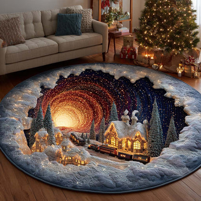 Polar Express Hole Quilted Round Mat NCU0NT11247