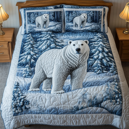 Polar Glow 3-Piece Quilted Bedding Set NCU0VH904