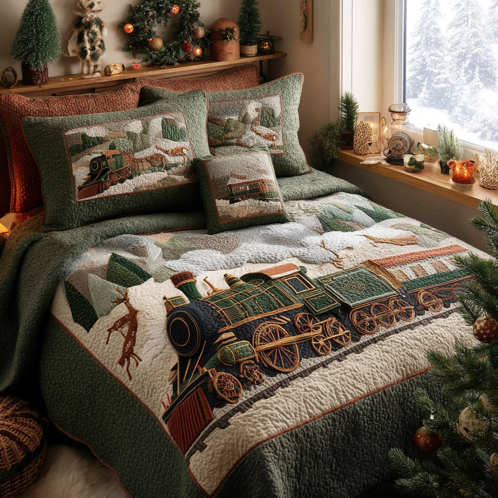 Polar Journey 3-Piece Quilted Bedding Set NCU0DV8212