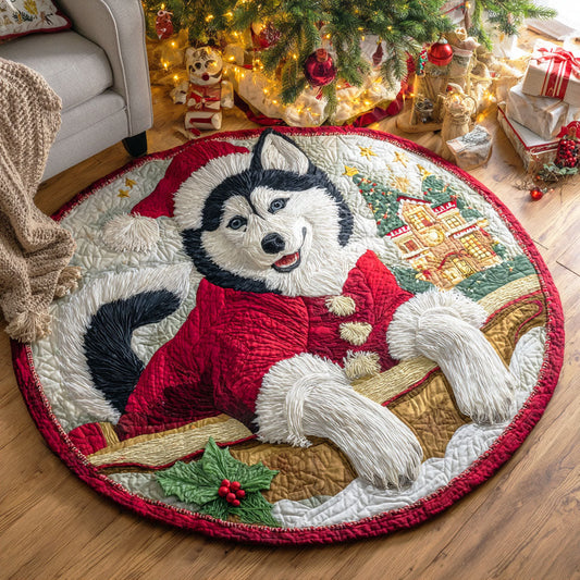 Polar Paws Quilted Round Mat NCU0TD853