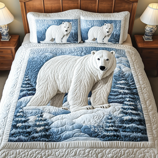 Polar Serenity 3-Piece Quilted Bedding Set NCU0VH909
