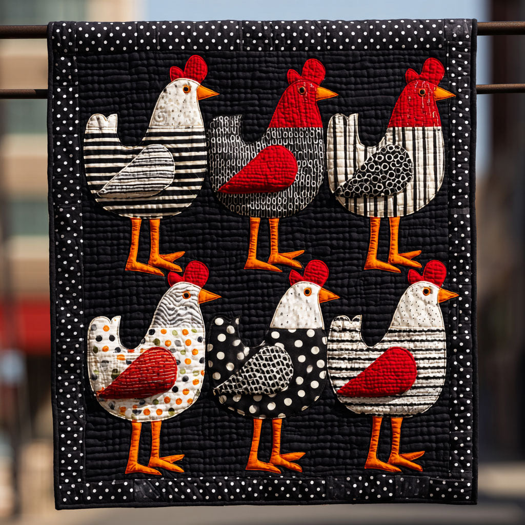 Polka Dot Pecks Quilted Blanket NCU0TV094