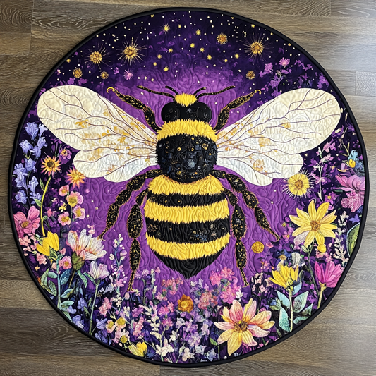 Pollen Dance Quilted Round Mat NCU0VH5142
