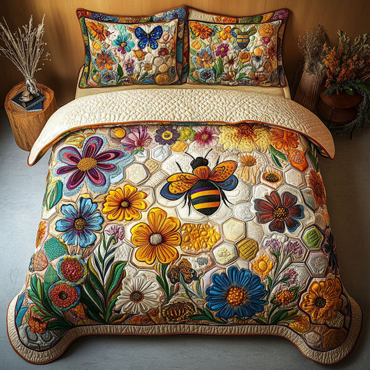 Pollen Trail 3-Piece Quilted Bedding Set NCU0PT3939