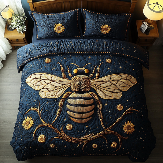 Pollinator Charm 3-Piece Quilted Bedding Set NCU0DK5010