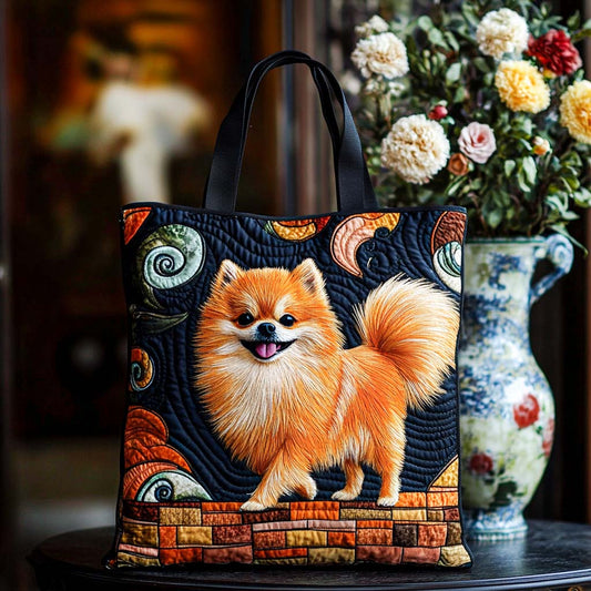 Pom Star Glow Quilted Tote Bag NCU0NT9884