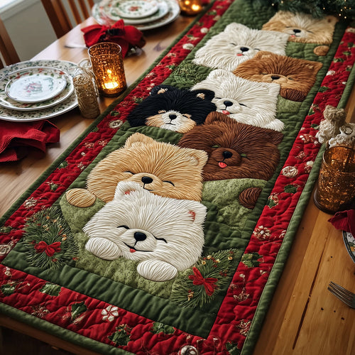 Pom Wonderland Quilted Table Runner NCU0TH3397