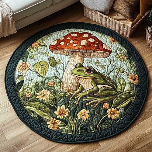 Pond Bloom Quilted Round Mat NCU0VH5257