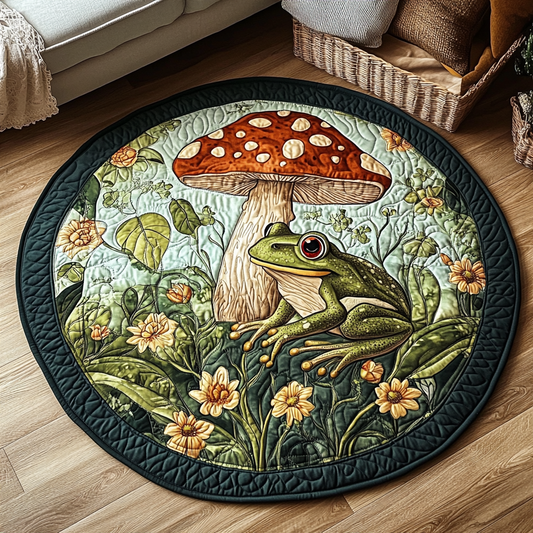 Pond Bloom Quilted Round Mat NCU0VH5257