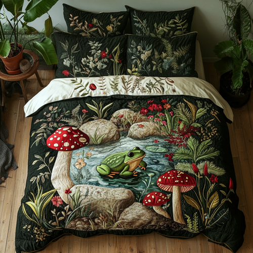 Pond Dreams 3-Piece Quilted Bedding Set NCU0VH3552