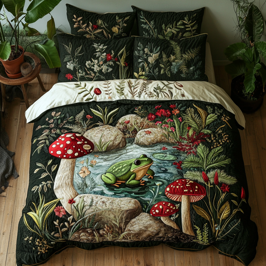 Pond Dreams 3-Piece Quilted Bedding Set NCU0VH3552