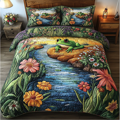 Pond Serenade 3-Piece Quilted Bedding Set NCU0DK3841