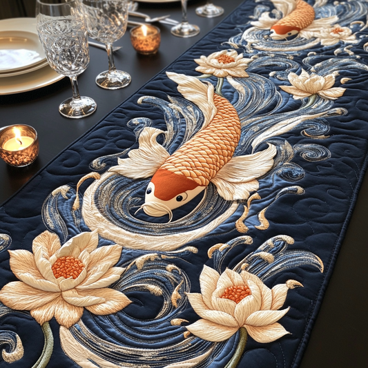Pond Serenity Quilted Table Runner NCU0VH5580