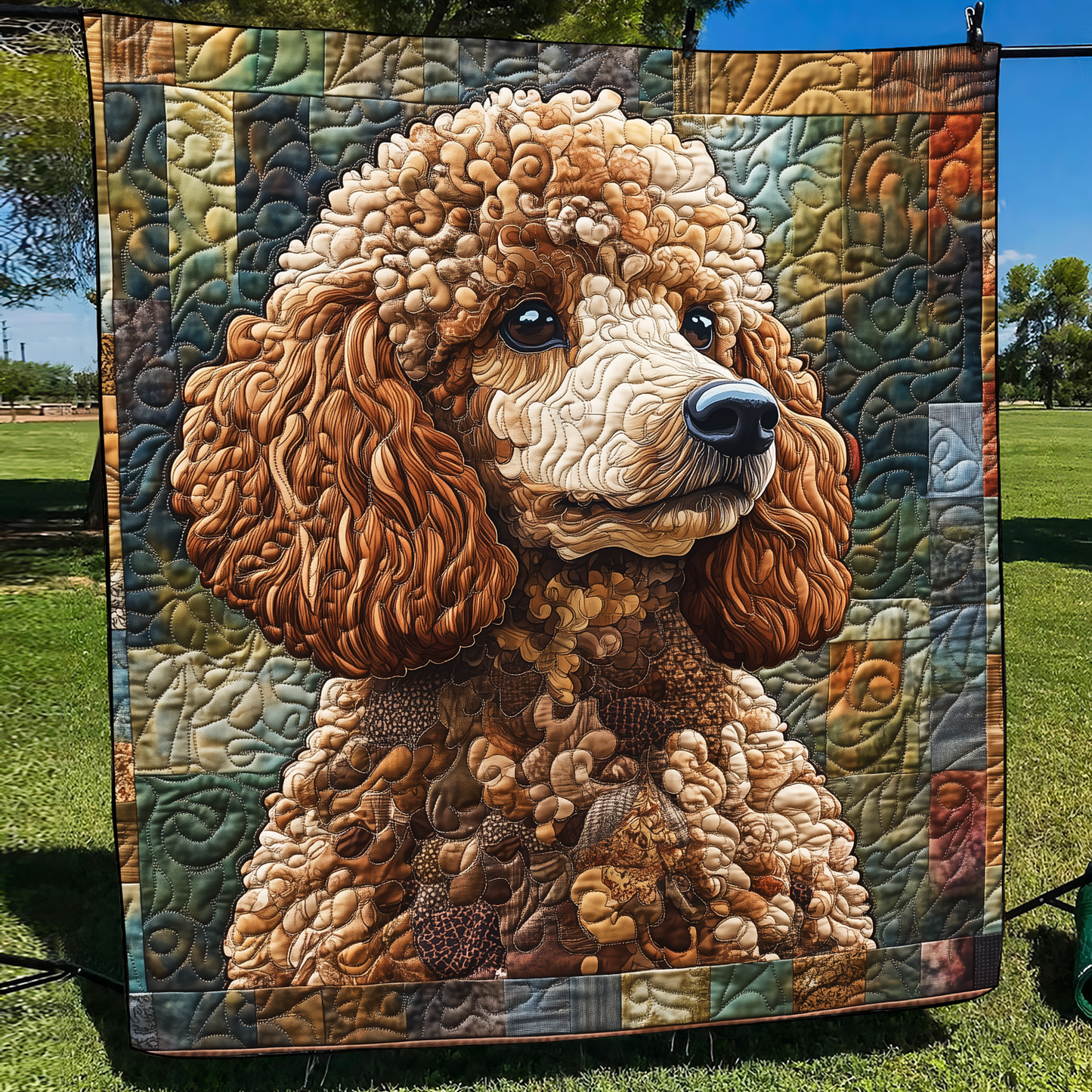 Poodle Parade Quilted Blanket NCU0DK1059