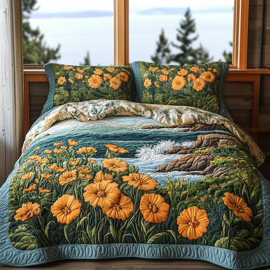 Poppy Fields Quilted Bedding Set NCU0DV5014