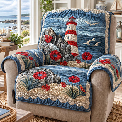 Poppy Cliff Lighthouse Quilted Sofa Cover NCU0DV10327