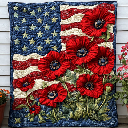 Poppy Glory Quilted Blanket NCU0NT7075