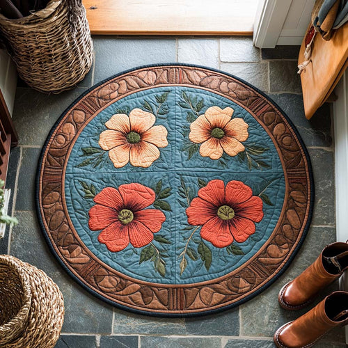 Poppy Glow Haven Quilted Round Mat NCU0XD135