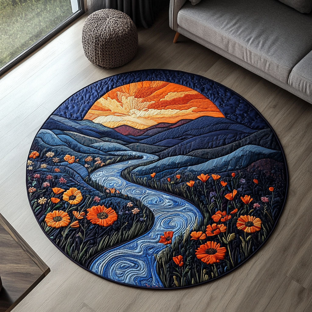 Poppy Trail Quilted Round Mat NCU0PT3519