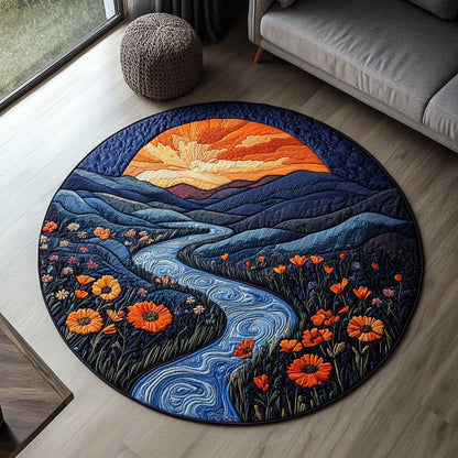 Poppy Trail Quilted Round Mat NCU0PT3519