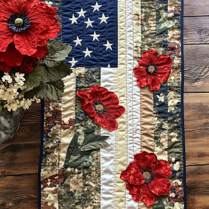 Poppy Tribute Quilted Table Runner NCU0NT7702