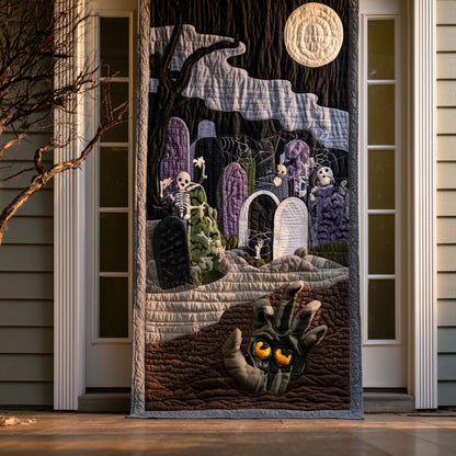 Porch of Nightmares Quilted Door Cover NCU0PT11875