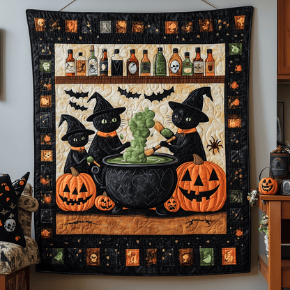 Potion Bubbles Cats Quilted Blanket NCU0TH1508