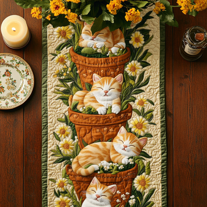Potted Paws Quilted Table Runner NCU0VH5037