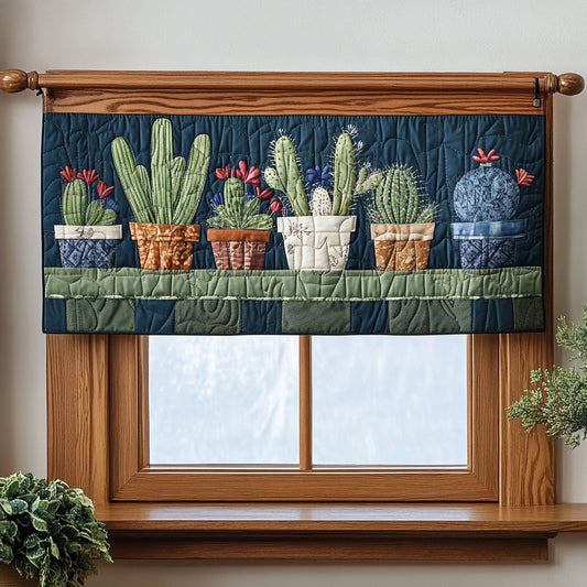 Potted Succulent Delight Quilted Valance NCU0NT4302