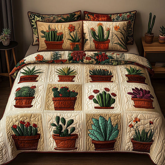 Potting Shed Beauty 3-Piece Quilted Bedding Set NCU0PT5284