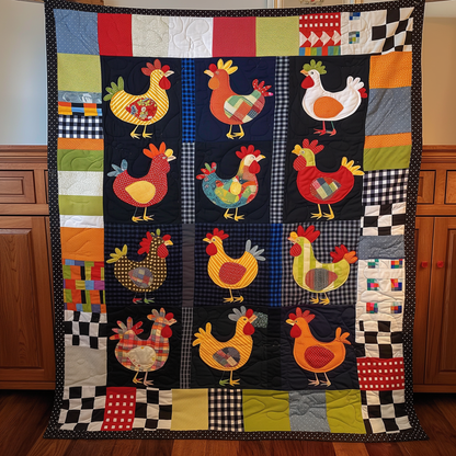 Poultry Paradise Quilted Blanket NCU0TL238