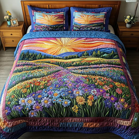 Prairie Beauty 3-Piece Quilted Bedding Set NCU0VL2133
